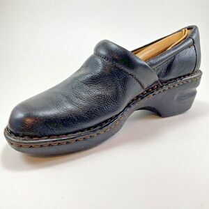 BOC Born Concept Peggy Mule Slip On Clogs Women's Size 8 Black Leather Nurse